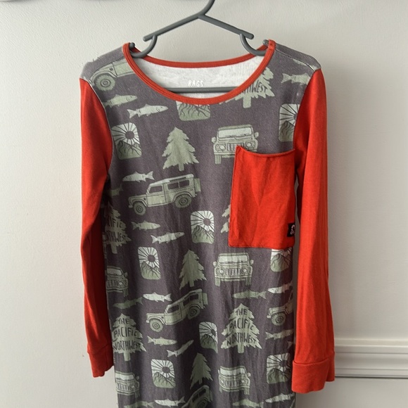 PLAY condition Rags to Raches Pacific Northwest Long Sleeve Pocket Romper 5/6 - Picture 6 of 11